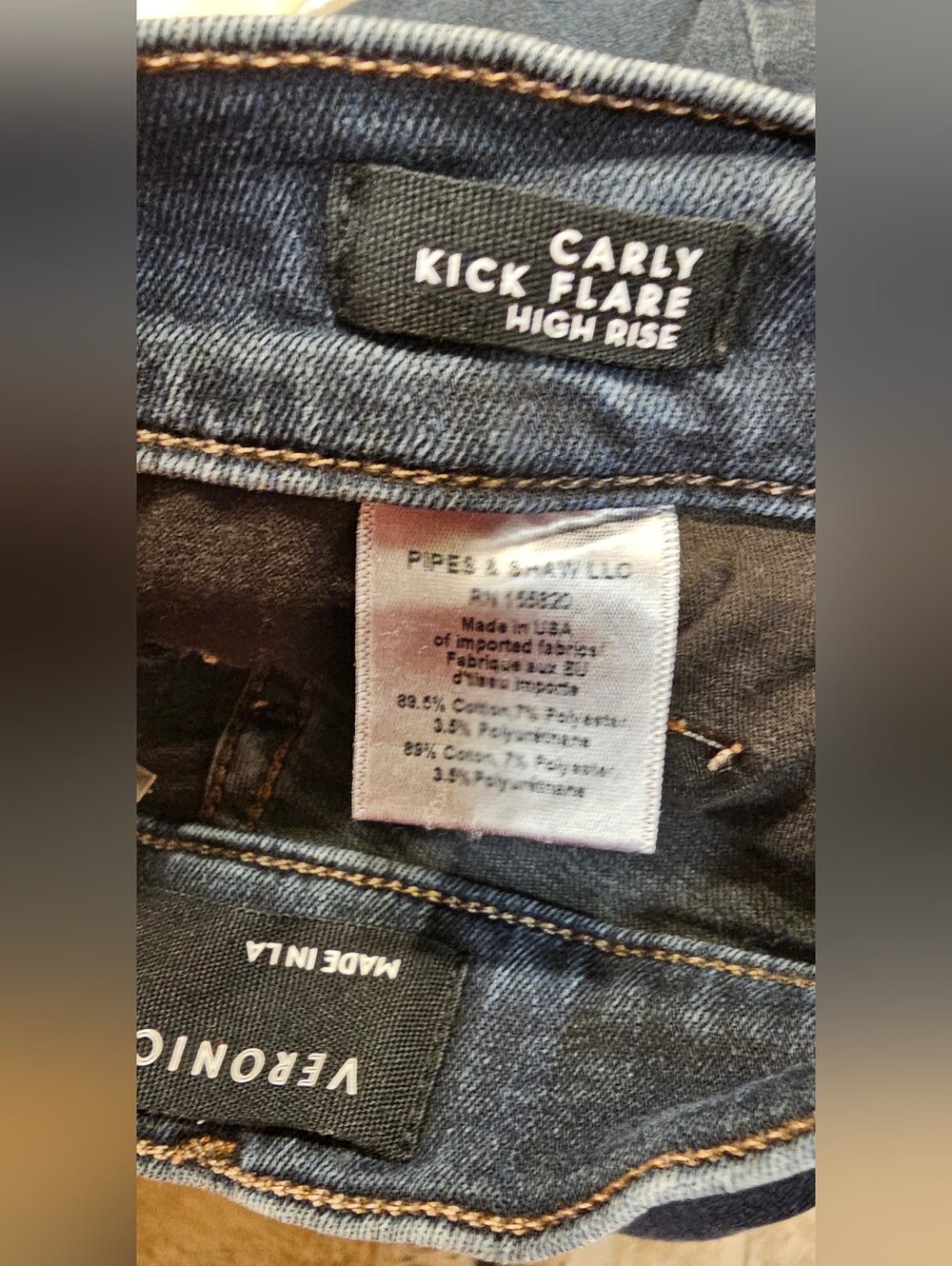 Veronica Beard Carly Kick-Flare High-Rise Jeans Dark Ink Wash Sz 27 MSRP $239 - Picture 9 of 10